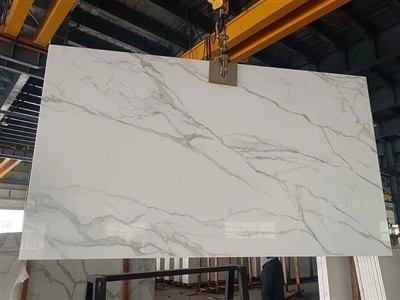 Konstgjorda artificiella marmor Calacatta vener nanoglas