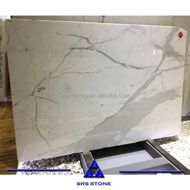 Italiensk vit Calacatta Marble Slab Priser